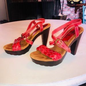 Sbicca Vintage Collection Red Heels